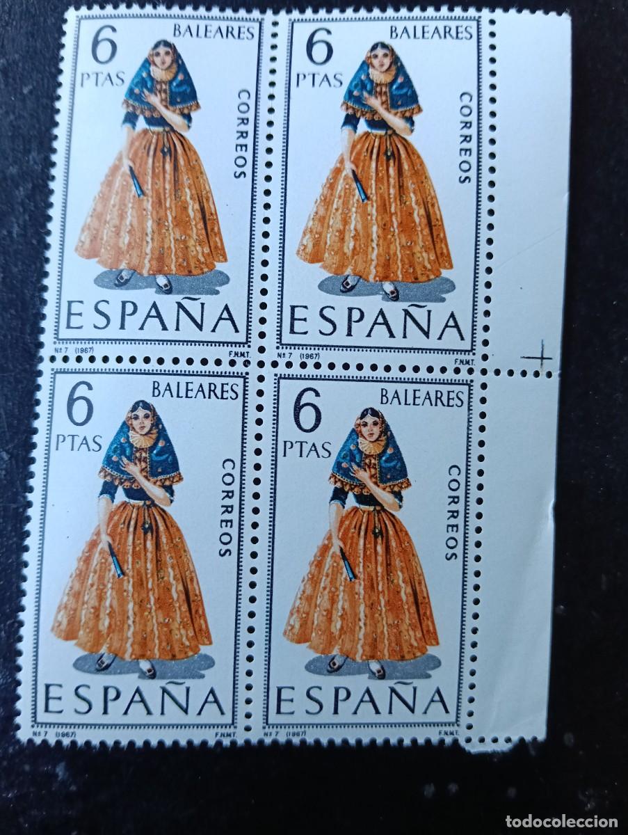Briefmarken: ESPA&Ntilde;A 1967 - Edifil n&ordm; 1773 - Trajes regional de BALEARES - bloque de 4