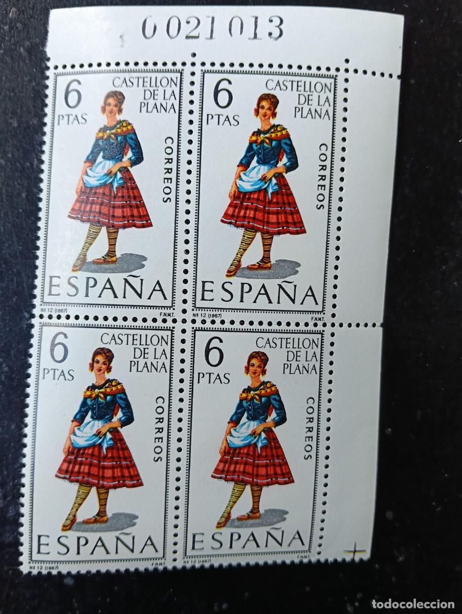 Briefmarken: ESPA&Ntilde;A 1967 - Edifil n&ordm; 1778 - Trajes regional de CASTELLON - bloque de 4