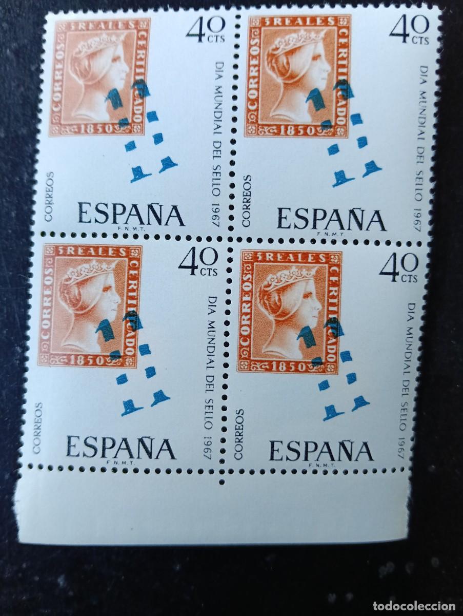 Briefmarken: ESPA&Ntilde;A 1967 - DIA MUNDIAL DEL SELLO - EDIFIL 1798 - BLOQUE DE 4