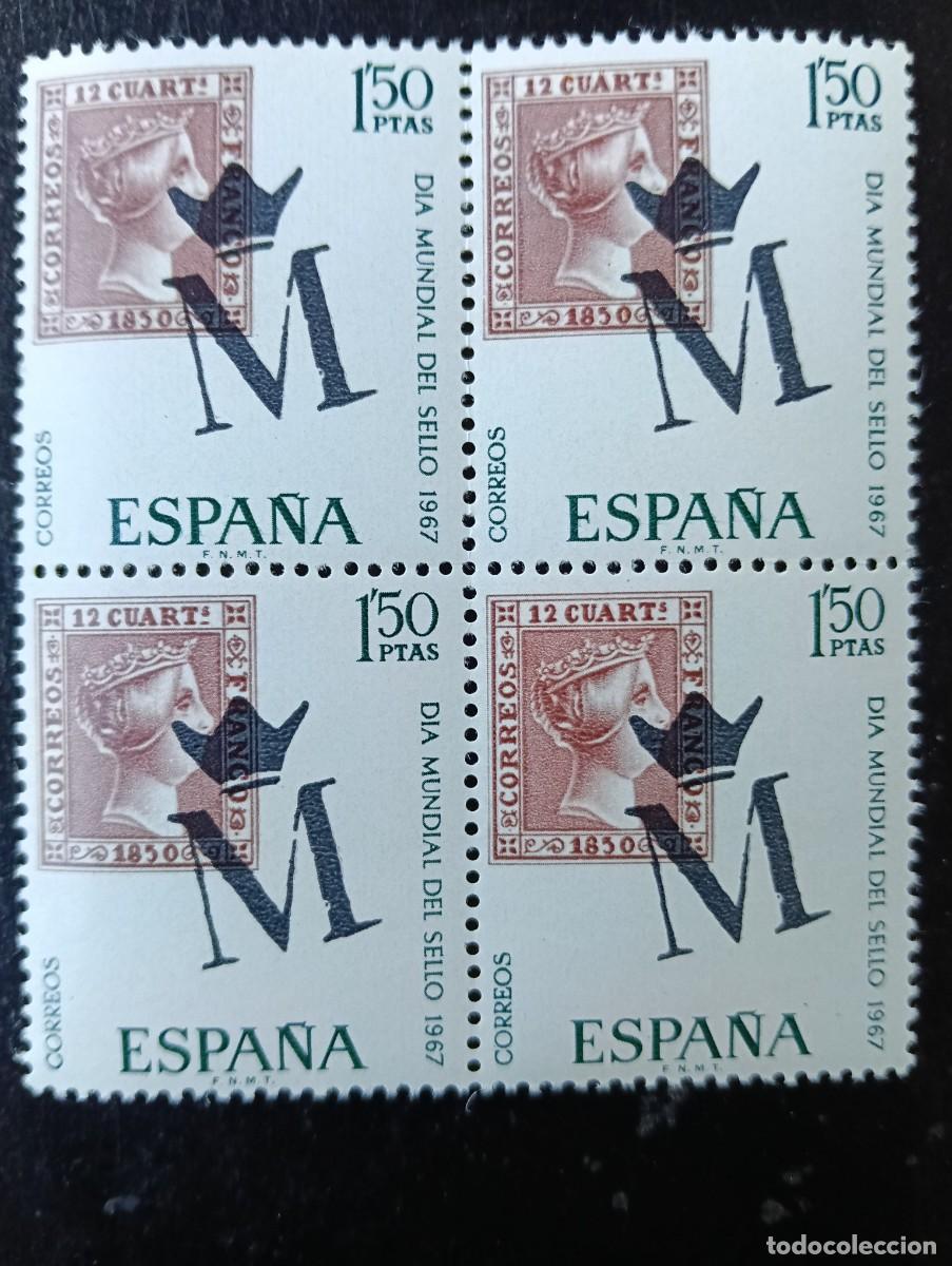 Briefmarken: ESPA&Ntilde;A 1967 - DIA MUNDIAL DEL SELLO - EDIFIL 1799 - BLOQUE DE 4