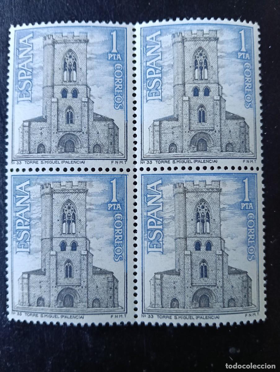 Briefmarken: Espa&ntilde;a 1967 - Edifil 1803 - Turismo. Iglesia de San Miguel (Palencia). Bloque de 4