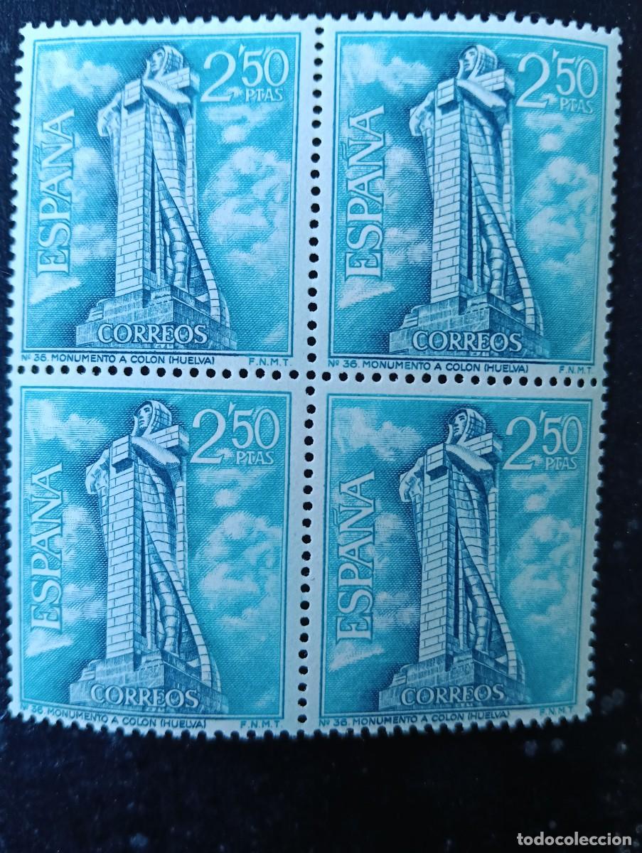 Selos: Espa&ntilde;a 1967 - Edifil 1805 - Turismo. Monumento a Col&oacute;n (Huelva) - Bloque de 4