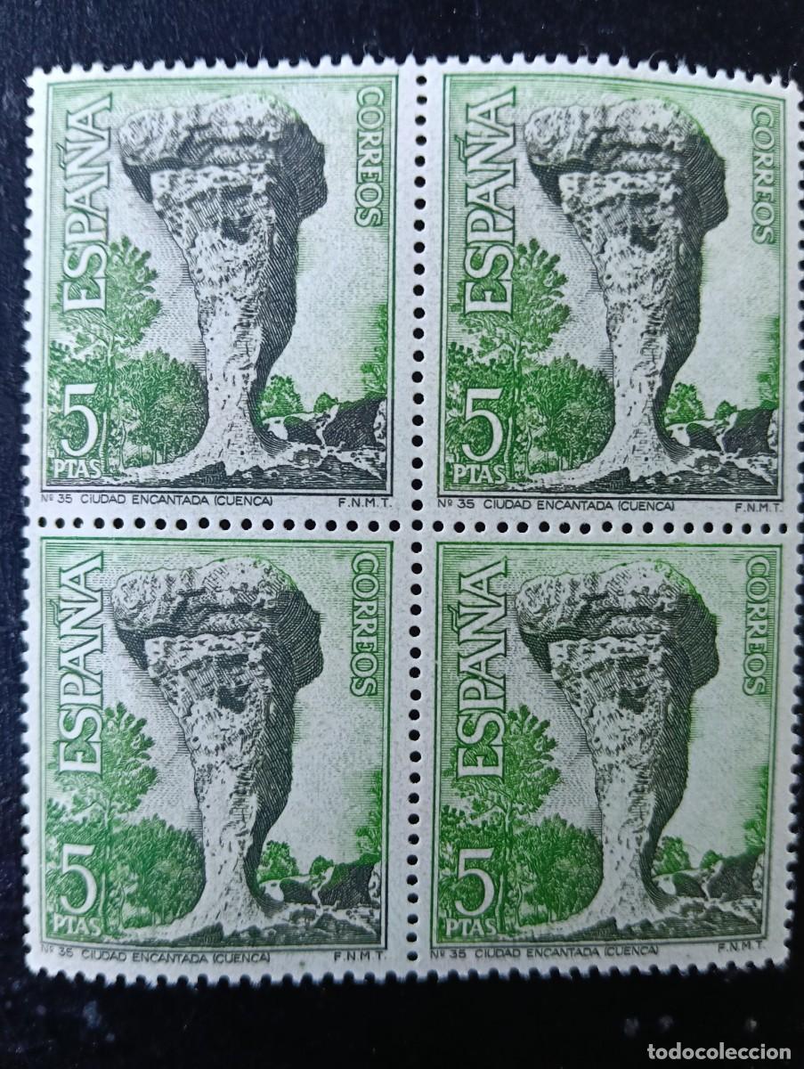 Stamps: Espa&ntilde;a 1967 - Edifil 1807 - Turismo. Ciudad Encantada (Cuenca). Bloque de 4
