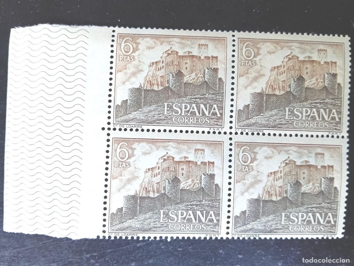 Briefmarken: ESPA&Ntilde;A 1967 - EDIFIL 1815 - CASTILLOS DE ESPA&Ntilde;A - CASTILLO DE LOARRE - BLOQUE DE 4
