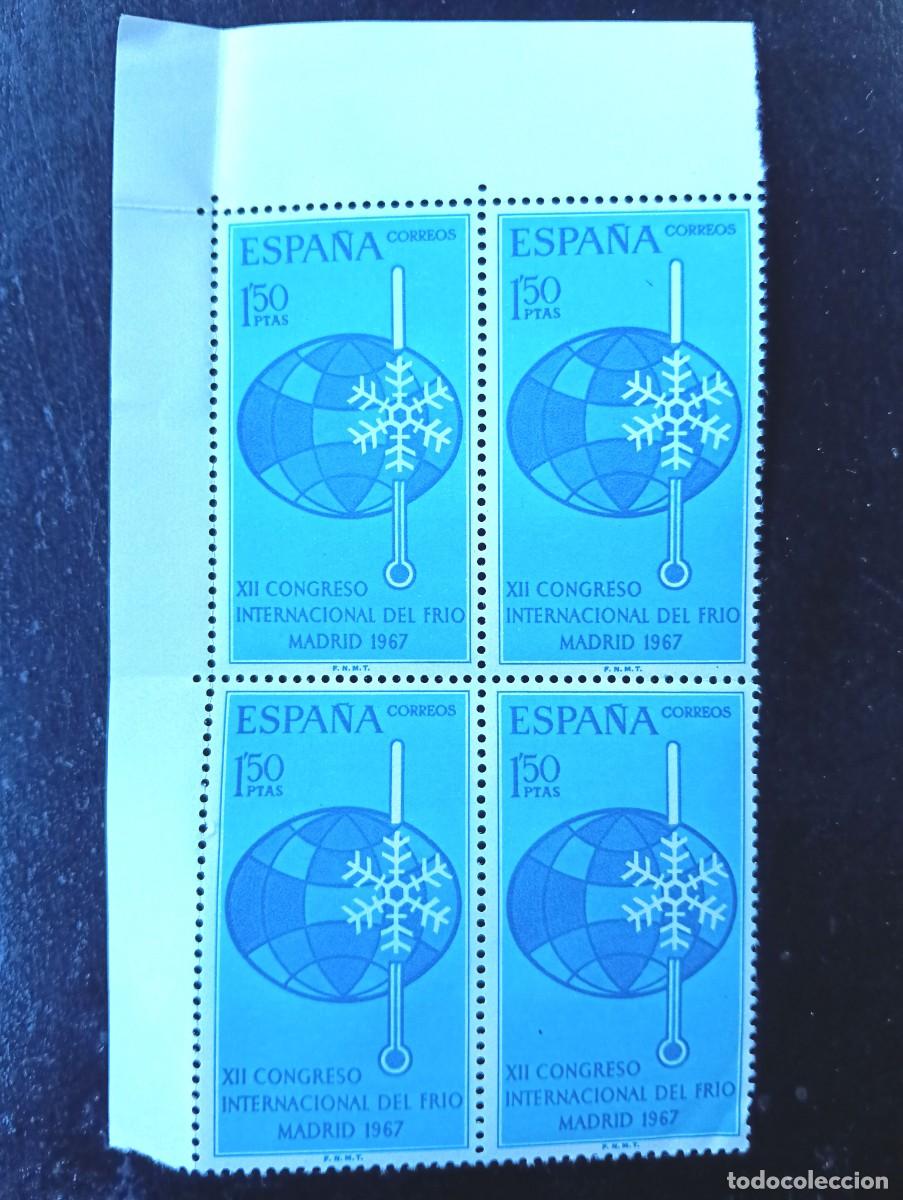 Selos: Espa&ntilde;a 1967 - Edifil 1817 - Congreso Internacional del Fr&iacute;o - Bloque de 4