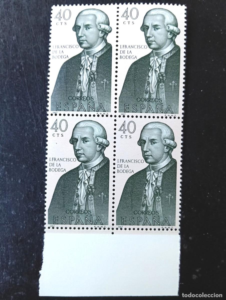 Briefmarken: Espa&ntilde;a 1967 - Edifil 1819 - Forjadores de Am&eacute;rica. Juan Francisco de la Bodega - Bloque de 4