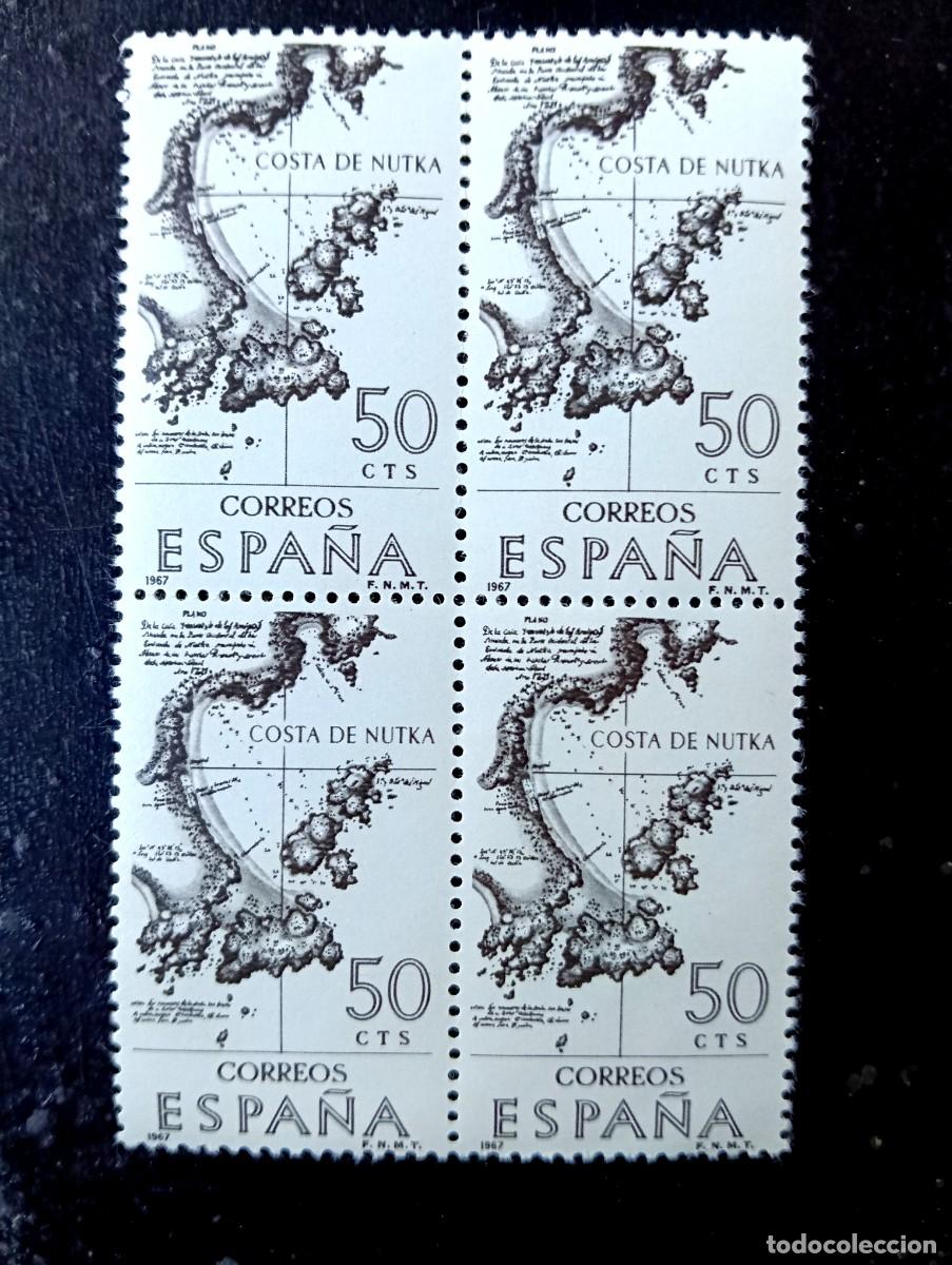 Briefmarken: Espa&ntilde;a 1967 - Edifil 1820 - Forjadores de Am&eacute;rica. Costa de Nutka - Bloque de 4