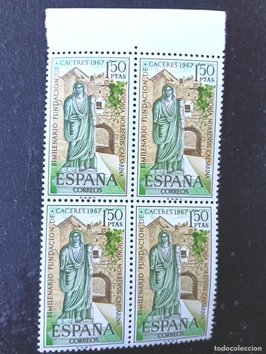 Briefmarken: ESPA&Ntilde;A 1967 - BIMILENARIO DE CACERES - EDIFIL 1827 - BLOQUE DE 4