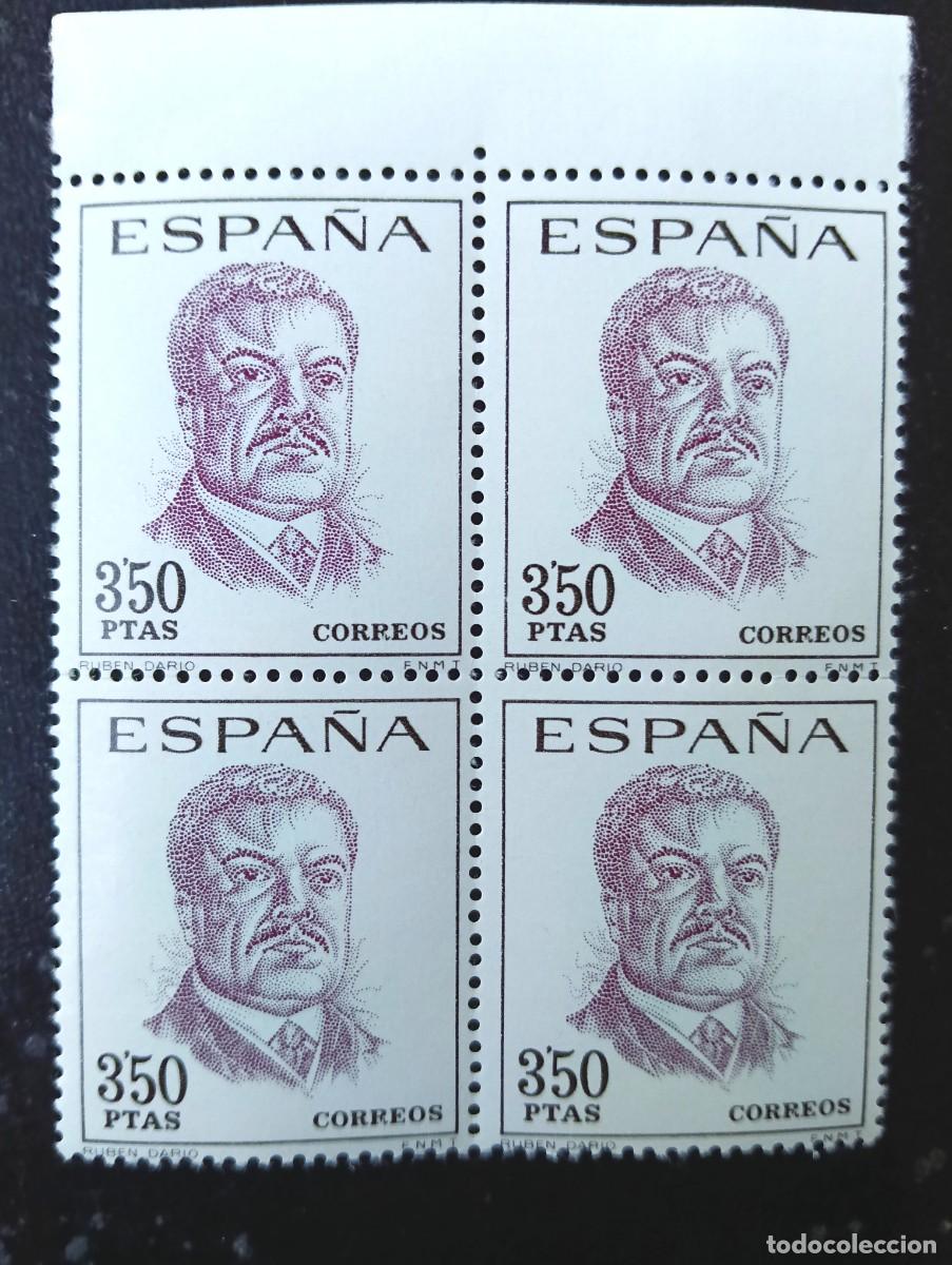 Timbres: Espa&ntilde;a 1967 - Edifil 1832 - Centenarios de celebridades. Rub&eacute;n Dar&iacute;o - Bloque de 4