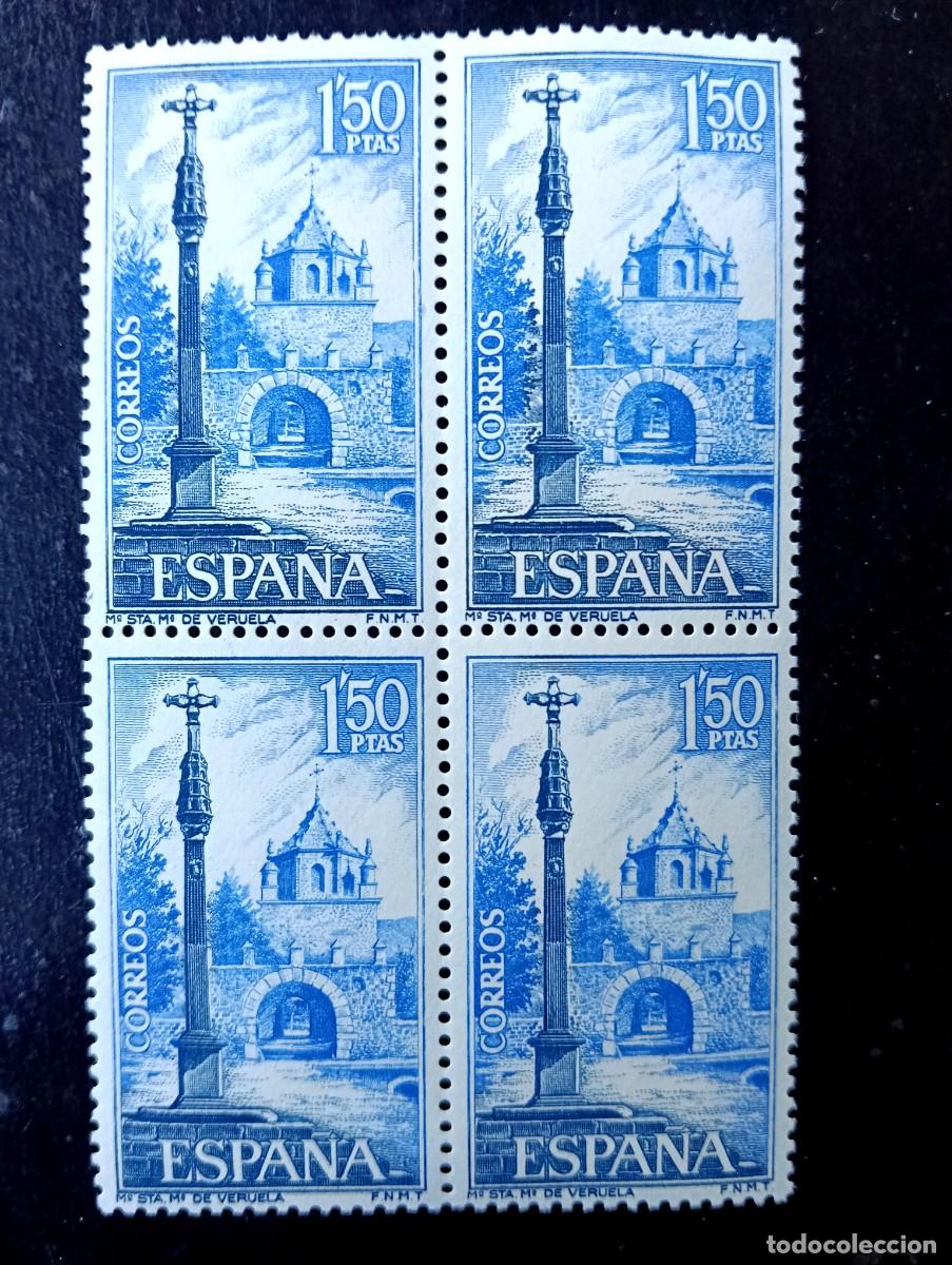 Timbres: Espa&ntilde;a 1967 - Edifil 1834 - Monasterio de Veruela. Calvario y puerta exterior - Bloque de 4