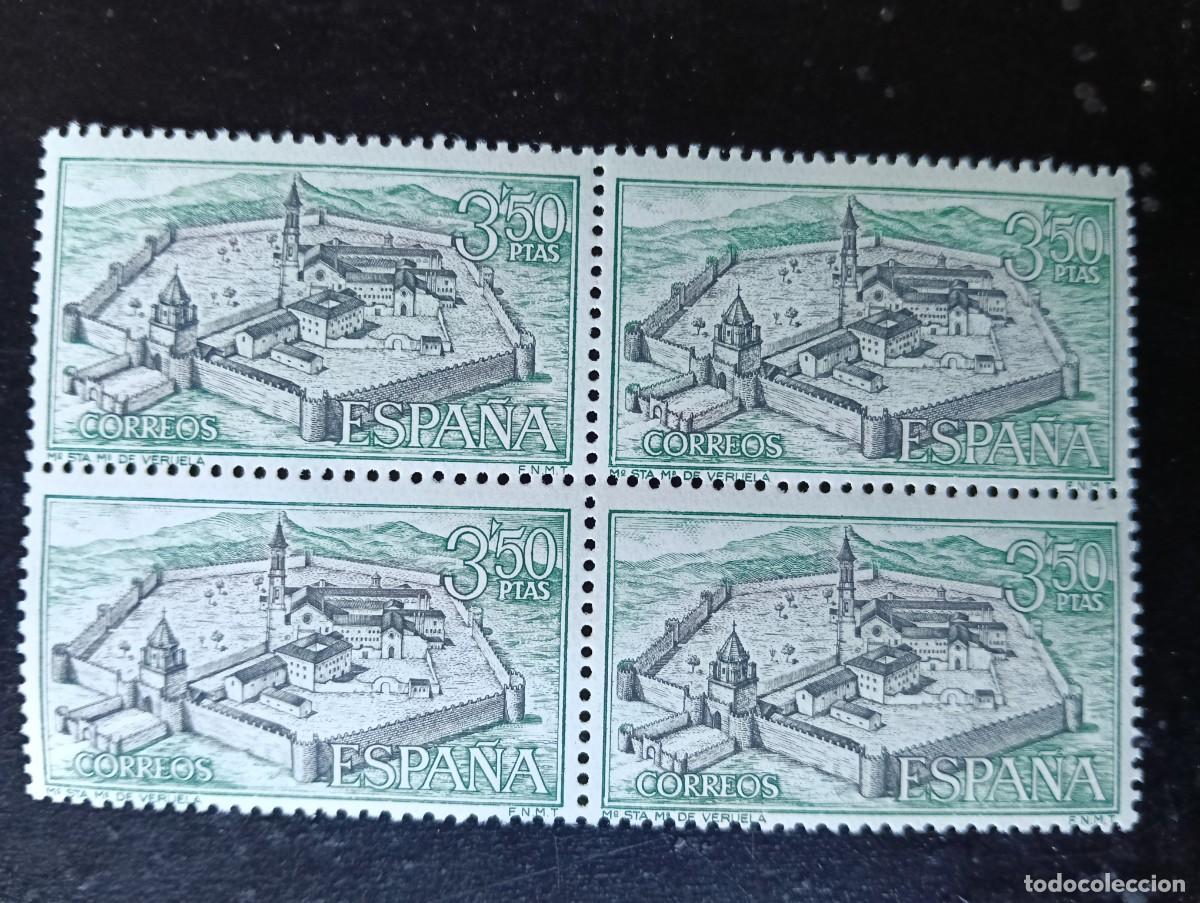 Timbres: Espa&ntilde;a 1967 - Edifil 1835 - Monasterio de Veruela. Vista general - Bloque de 4