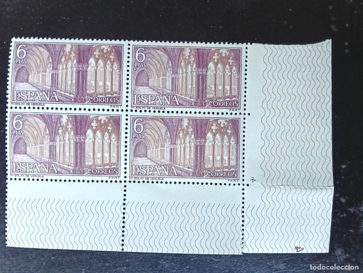 Timbres: Espa&ntilde;a 1967 - Edifil 1836 - Monasterio de Veruela. Claustro g&oacute;tico - Bloque de 4