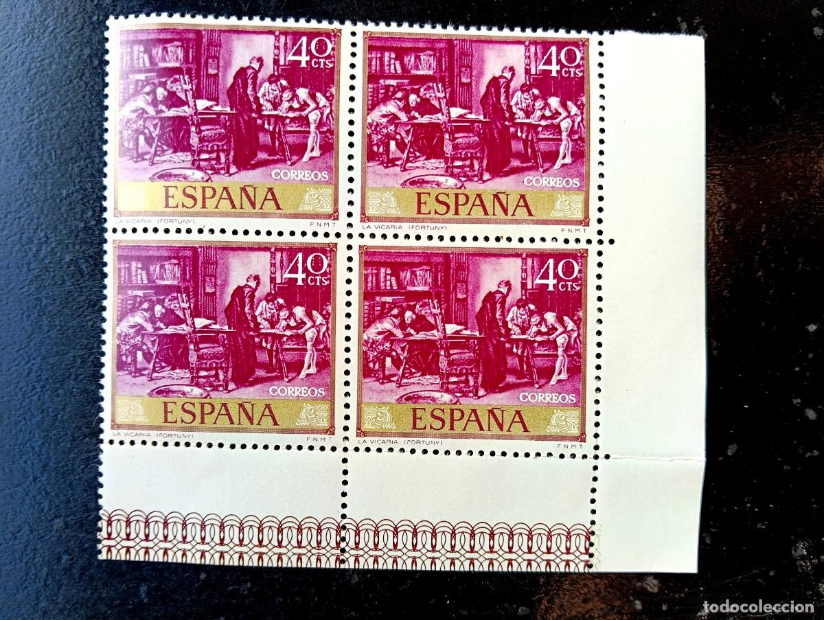 Briefmarken: Espa&ntilde;a 1968 - Edifil 1854 - Mariano Fortuny. La Vicar&iacute;a - Bloque de 4