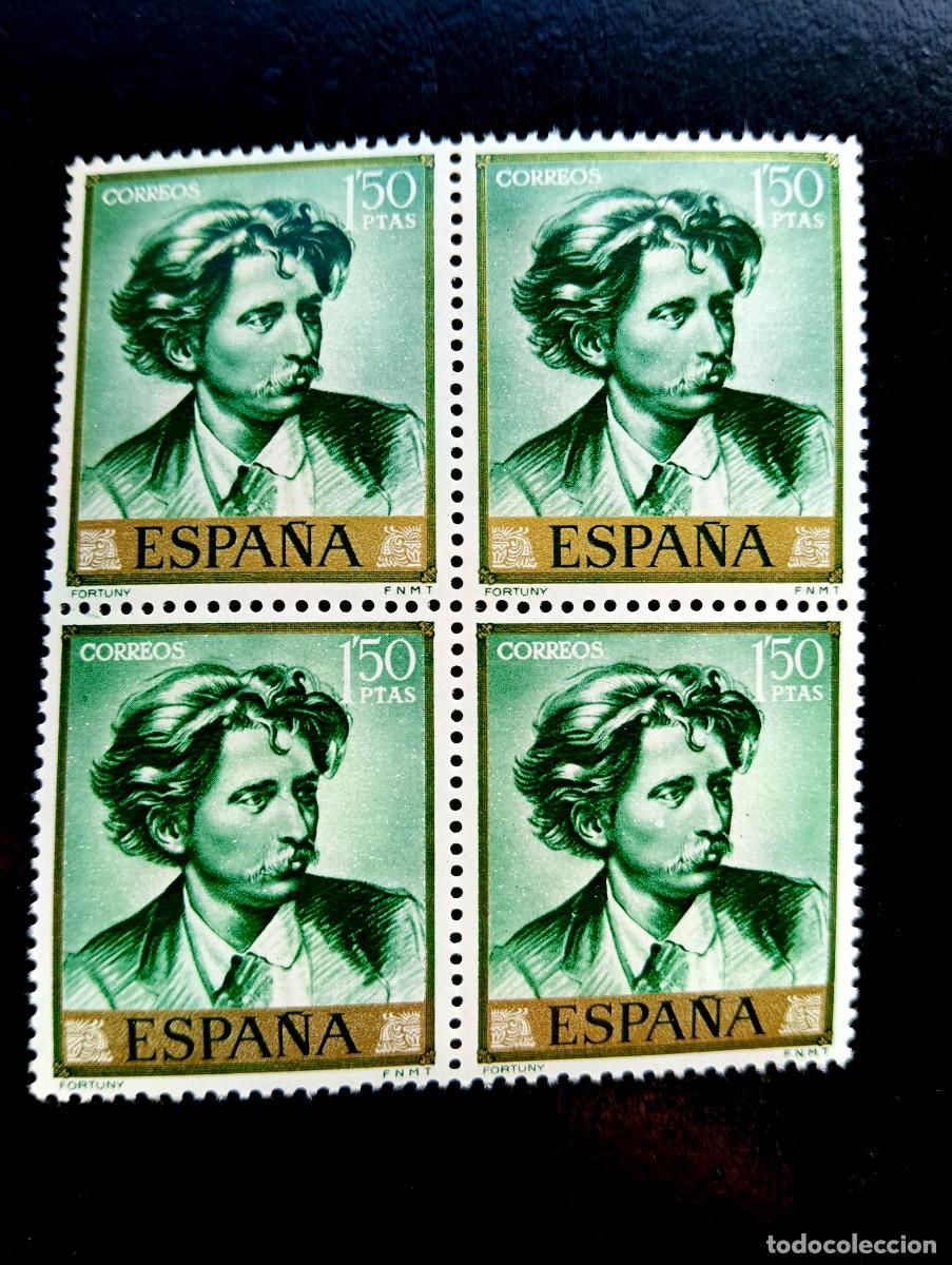 Briefmarken: Espa&ntilde;a 1968 - Edifil 1858 - Mariano Fortuny. Autorretrato - Bloque de 4