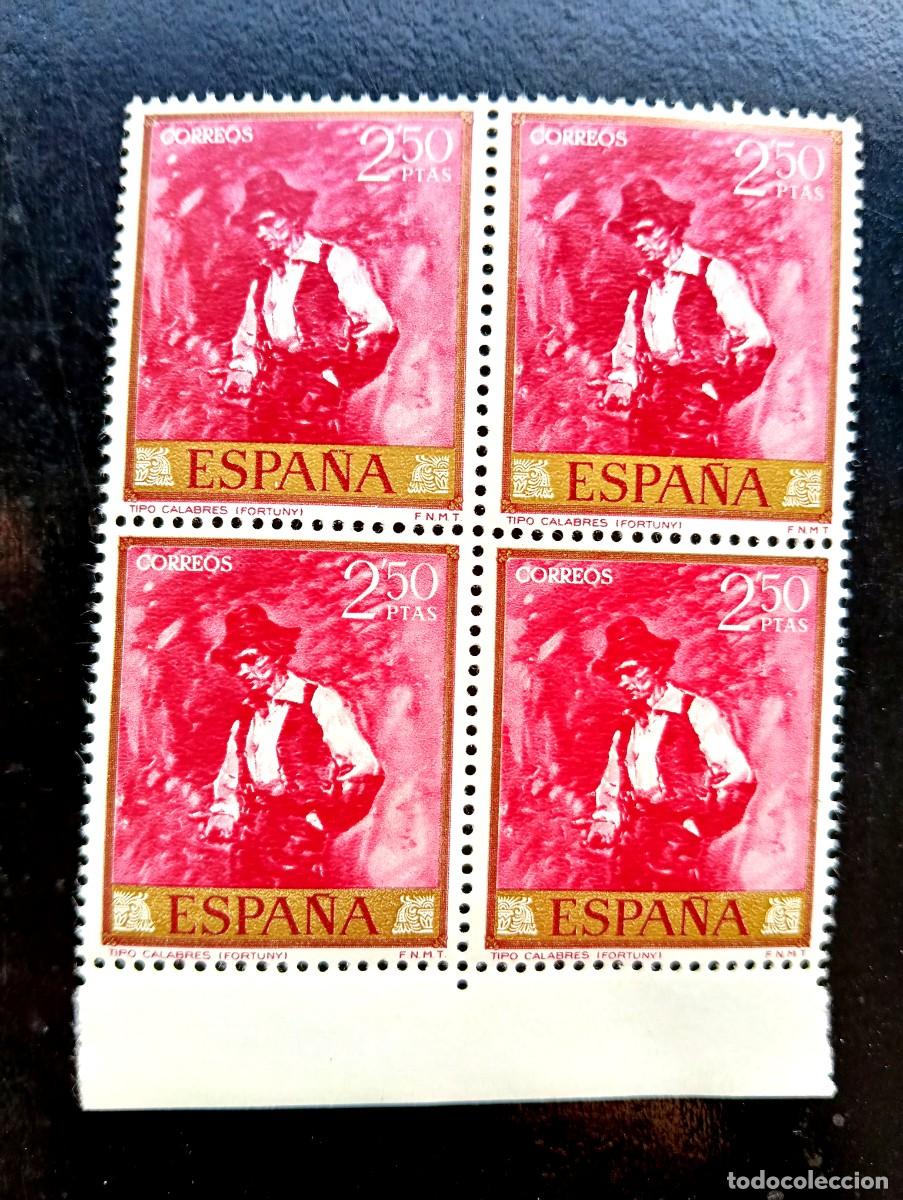 Briefmarken: Espa&ntilde;a 1968 - Edifil 1860 - Mariano Fortuny. Tipo calabr&eacute;s - Bloque de 4