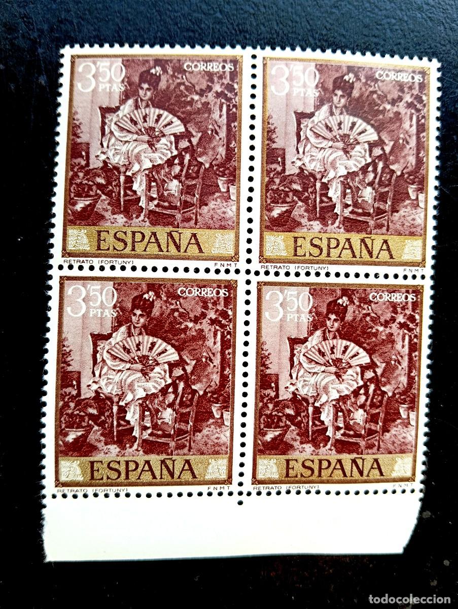 Briefmarken: Espa&ntilde;a 1968 - Edifil 1861 - Mariano Fortuny. Retrato - Bloque de 4