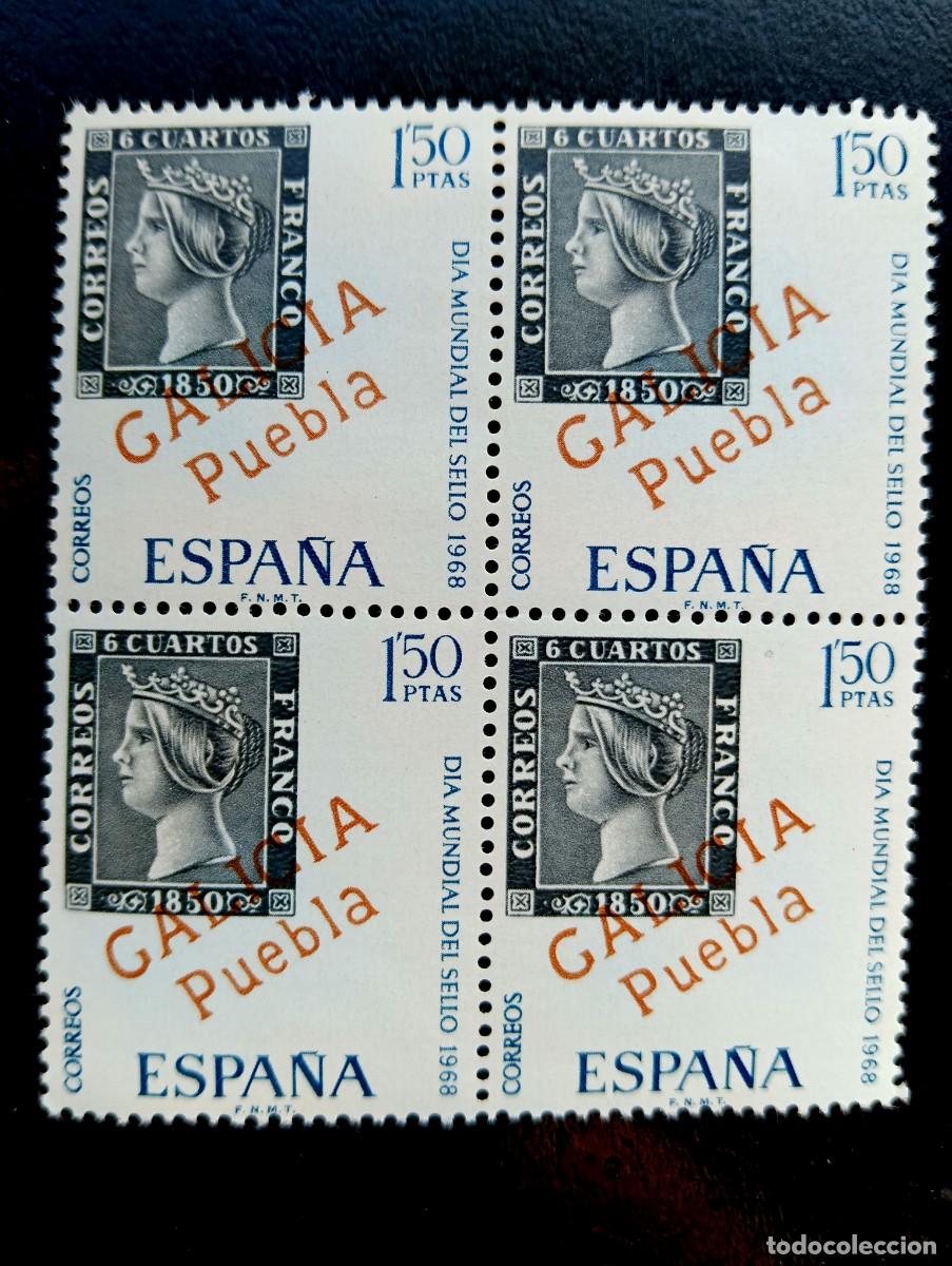 Selos: ESPA&Ntilde;A 1968 - DIA DEL SELLO - EDIFIL 1869 - BLOQUE DE 4