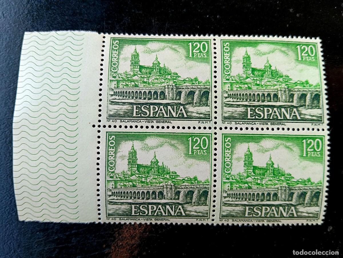 Stamps: Espa&ntilde;a 1968 - Edifil 1876 - Turismo. Vista general de Salmanca - Bloque de 4