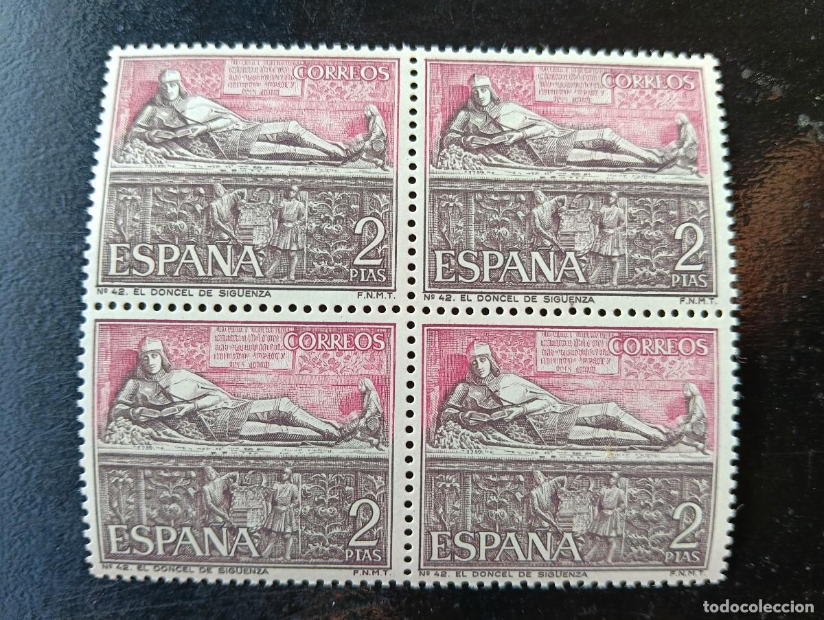 Stamps: Espa&ntilde;a 1968 - Edifil 1878 - Turismo. El doncel, Catedral de Sig&uuml;enza (Guadalajara) - Bloque de 4