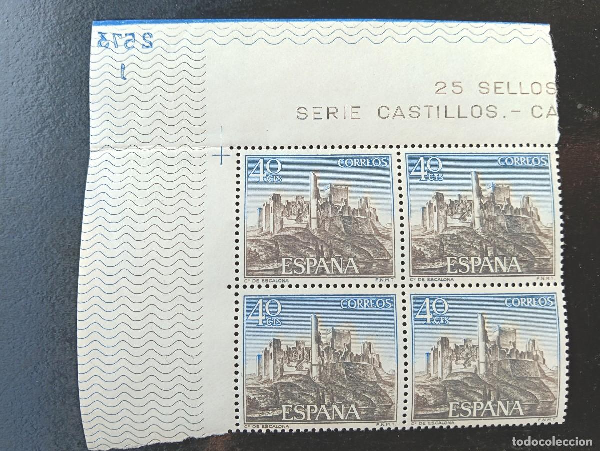 Francobolli: Espa&ntilde;a 1968 - Edifil 1880 - Castillos de Espa&ntilde;a. Escalona (Toledo) - Bloque de 4