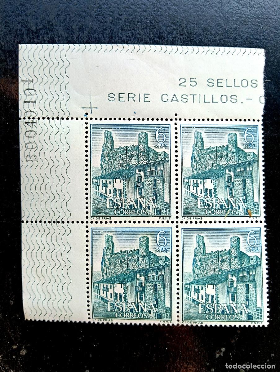 Stamps: Espa&ntilde;a 1968 - Edifil 1884 - Castillos de Espa&ntilde;a. Fr&iacute;as. (Burgos) - Bloque de 4