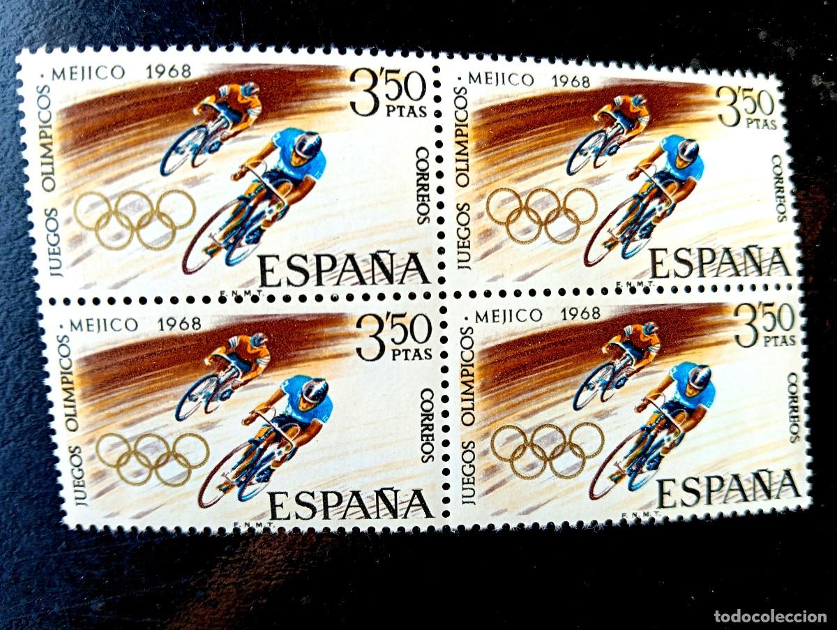 Stamps: Espa&ntilde;a 1968 - Edifil 1887 - XIX Juegos Ol&iacute;mpicos M&eacute;xico - Bloque de 4