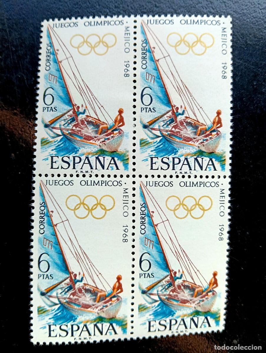 Stamps: Espa&ntilde;a 1968 - Edifil 1888 - XIX Juegos Ol&iacute;mpicos M&eacute;xico. Tiro - Bloque de 4