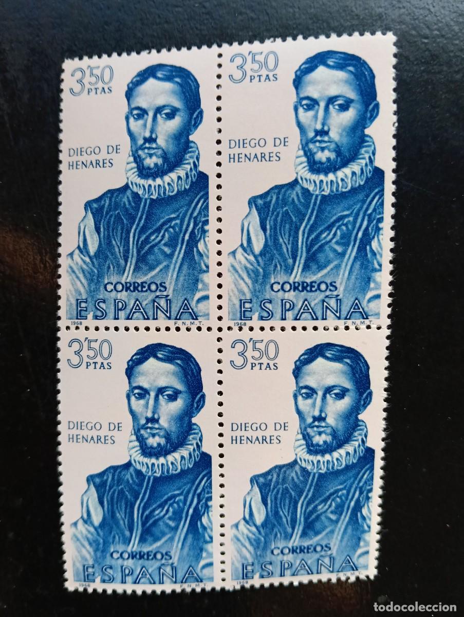 Stamps: Espa&ntilde;a 1968 - Edifil 1892 - Forjadores de Am&eacute;rica. Diego de Henares - Bloque de 4