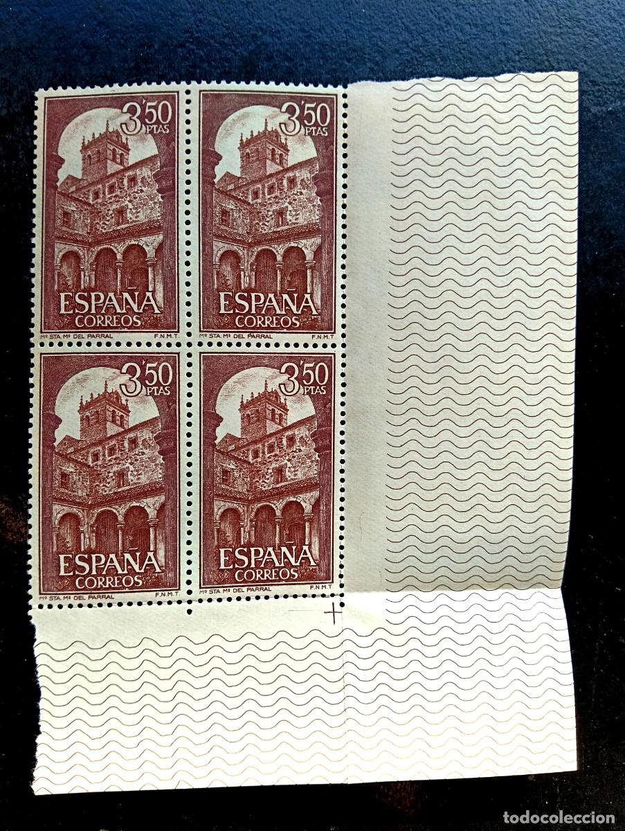 Stamps: Espa&ntilde;a 1968 - Edifil 1895 - Monasterio Santa Mar&iacute;a del Parral. Claustro - Bloque de 4