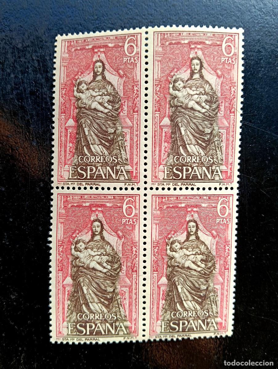 Stamps: Espa&ntilde;a 1968 - Edifil 1896 - Monasterio Santa Mar&iacute;a del Parral. Virgen y Ni&ntilde;o - Bloque de 4