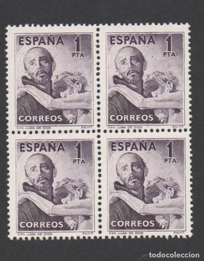 Selos: EDIFIL 1070** BLOQUE DE 4 SAN JUAN DE DIOS