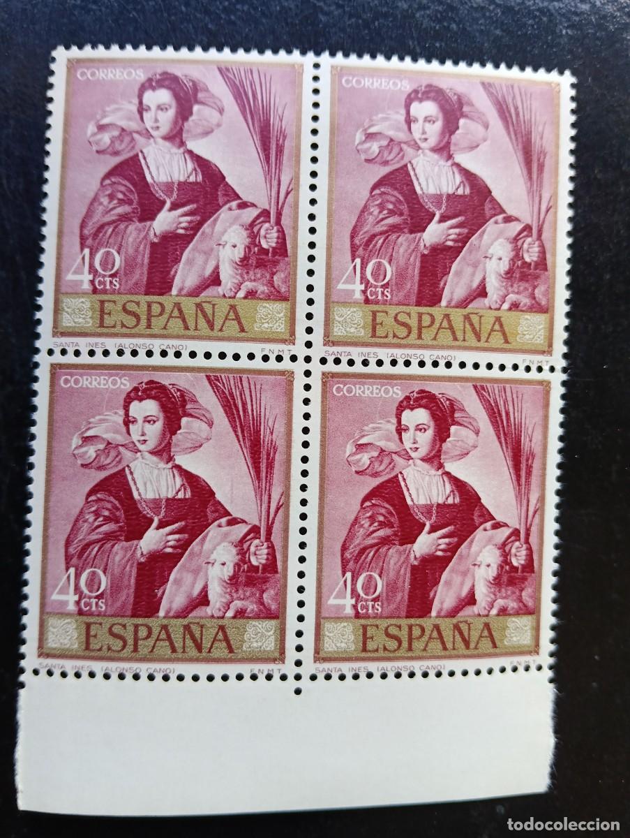 Sellos: ESPA&Ntilde;A 1969 - PINTOR ALONSO CANO - EDIFIL 1910 - BLOQUE DE 4