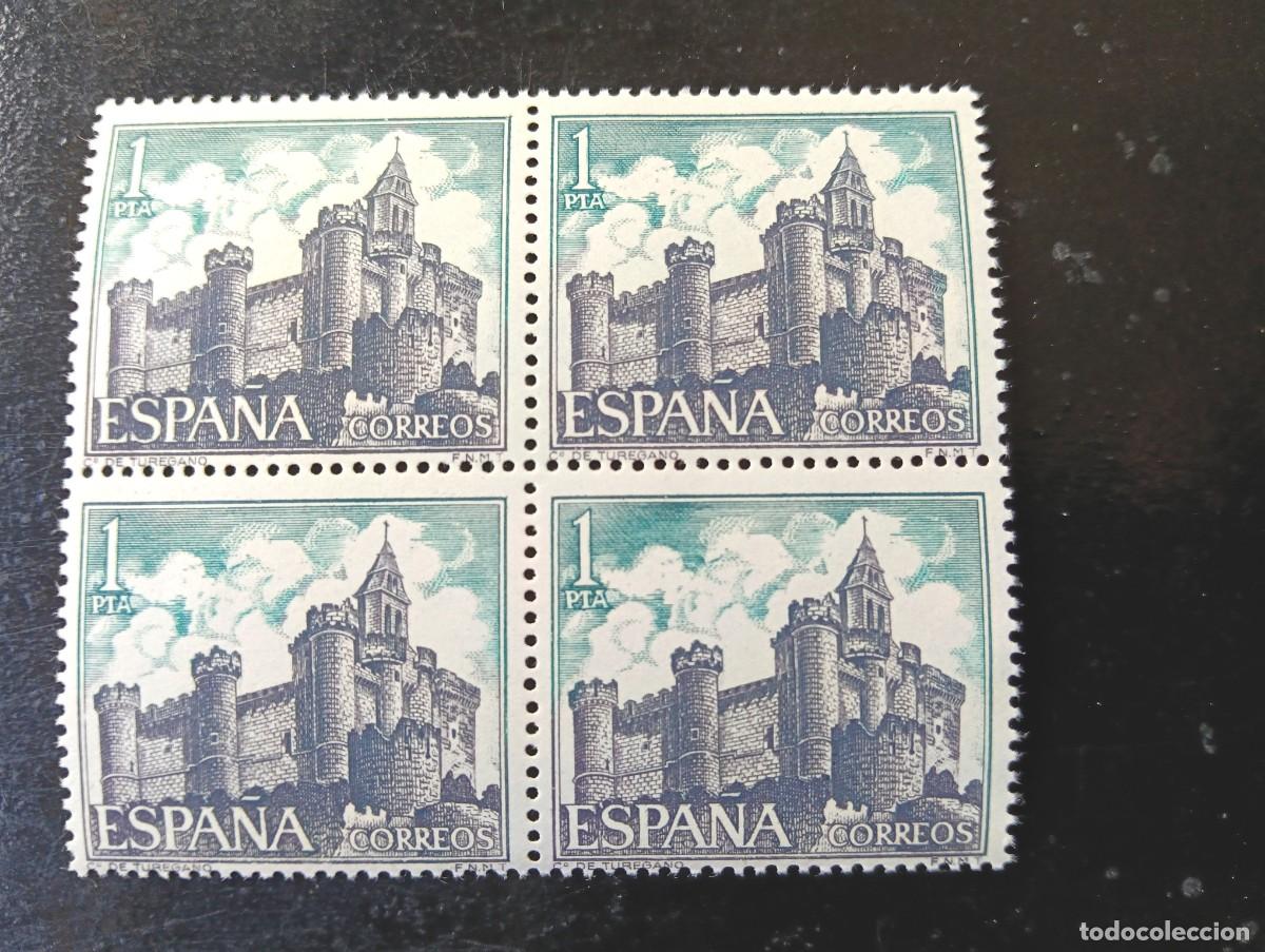 Timbres: Espa&ntilde;a 1969 - Edifil 1927 - Castillos de Espa&ntilde;a. Tur&eacute;gano (Segovia) - Bloque de 4