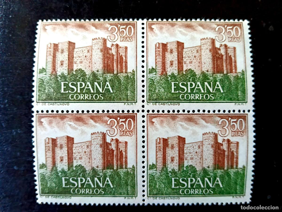 Timbres: Espa&ntilde;a 1969 - Edifil 1930 - Castillos de Espa&ntilde;a. Castilnovo (Segovia) - Bloque de 4