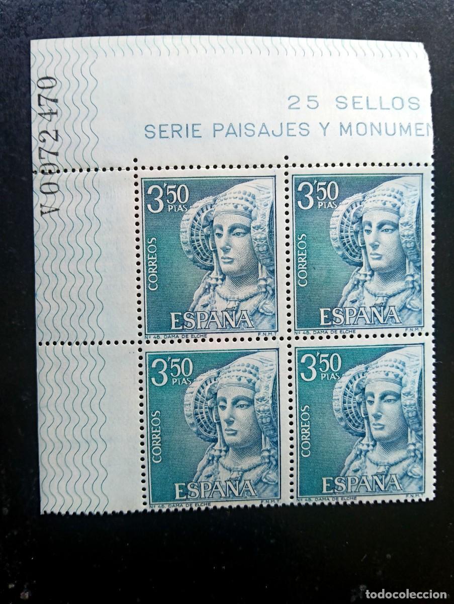 Selos: Espa&ntilde;a 1969 - Edifil 1937 - Serie tur&iacute;stica. Dama de Elche (Alicante) - Bloque de 4