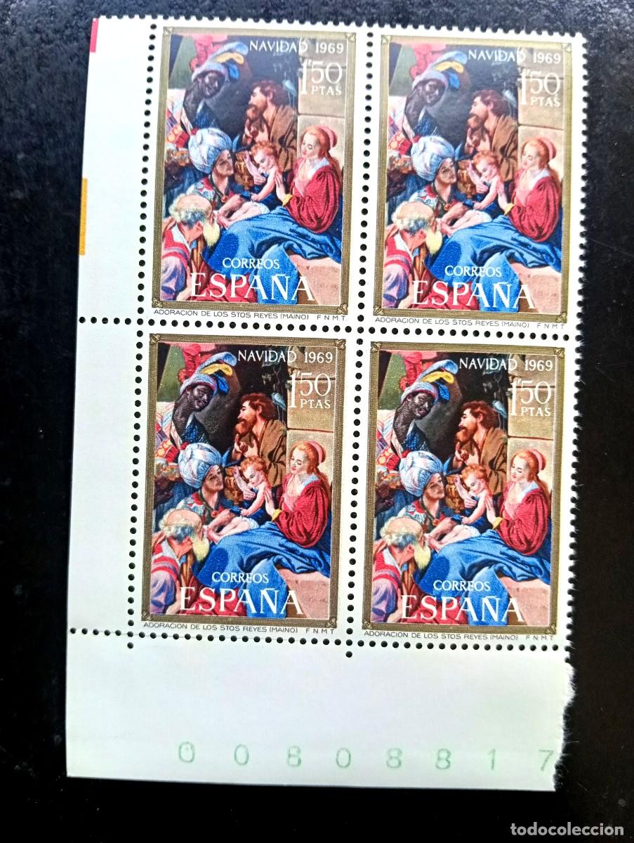 Selos: Espa&ntilde;a 1969 - Edifil 1944 - Navidad. Adoraci&oacute;n de los Reyes (Mayno) - Bloque de 4