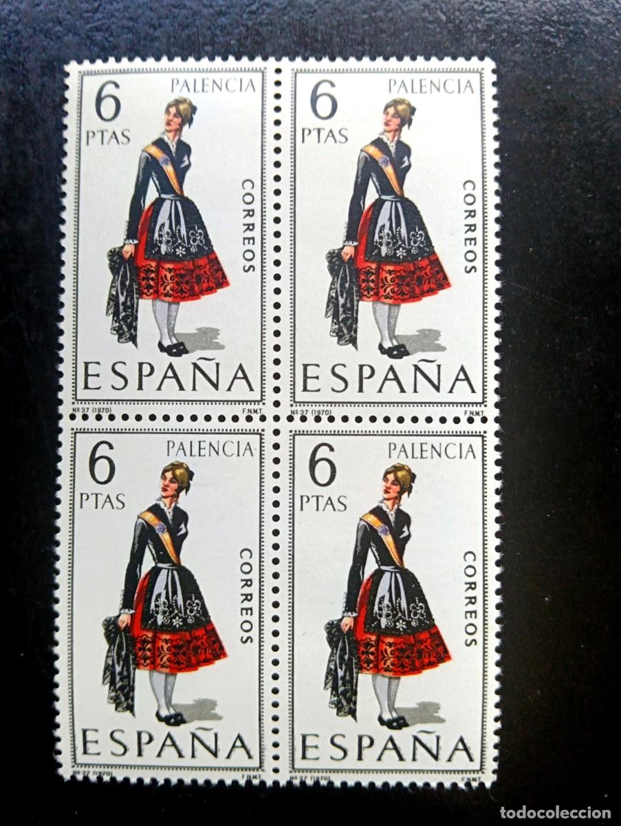 Selos: Espa&ntilde;a 1970 - Edifil 1949 - Trajes t&iacute;picos espa&ntilde;oles. Palencia - Bloque de 4