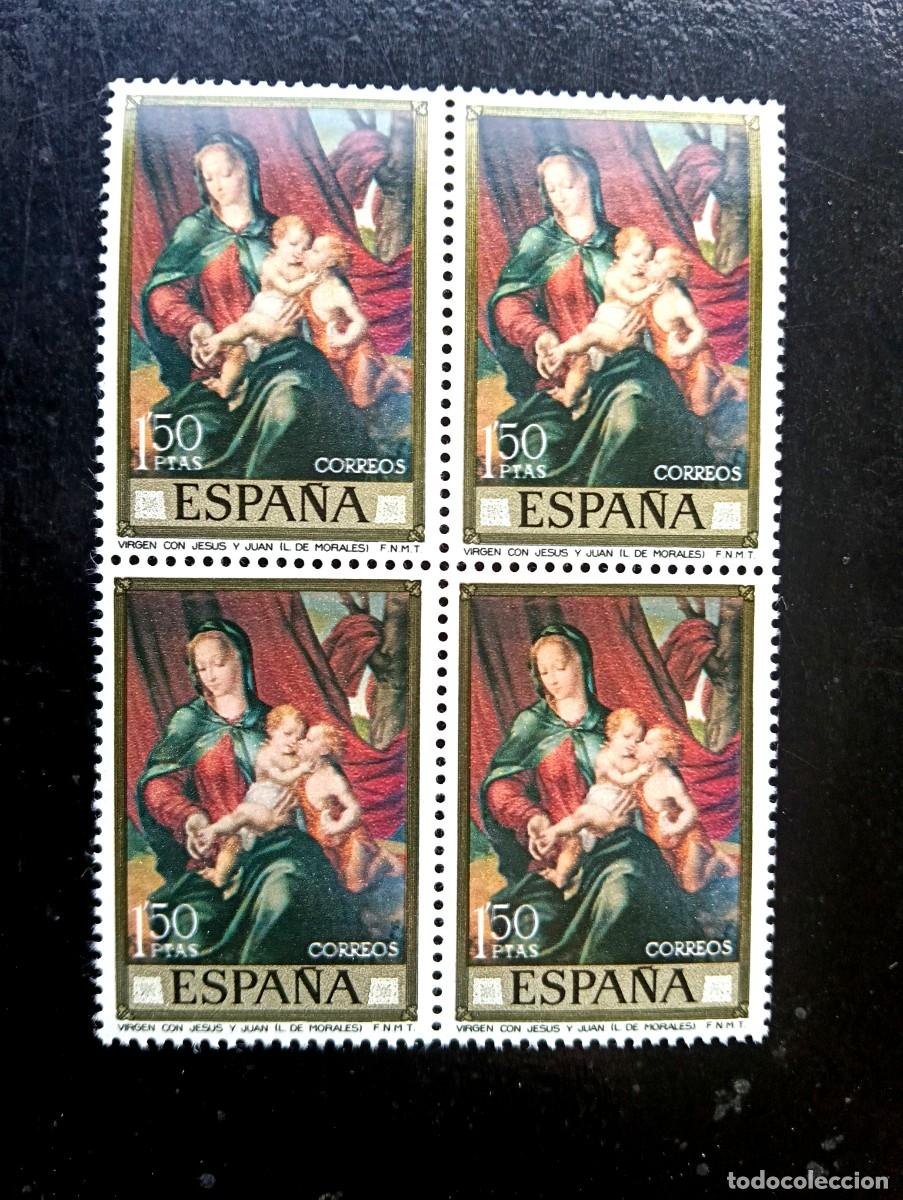 Selos: espa&ntilde;a 1970 - Edifil 1965 - Pintores. Luis de Morales. virgen con jesus - bloque de 4