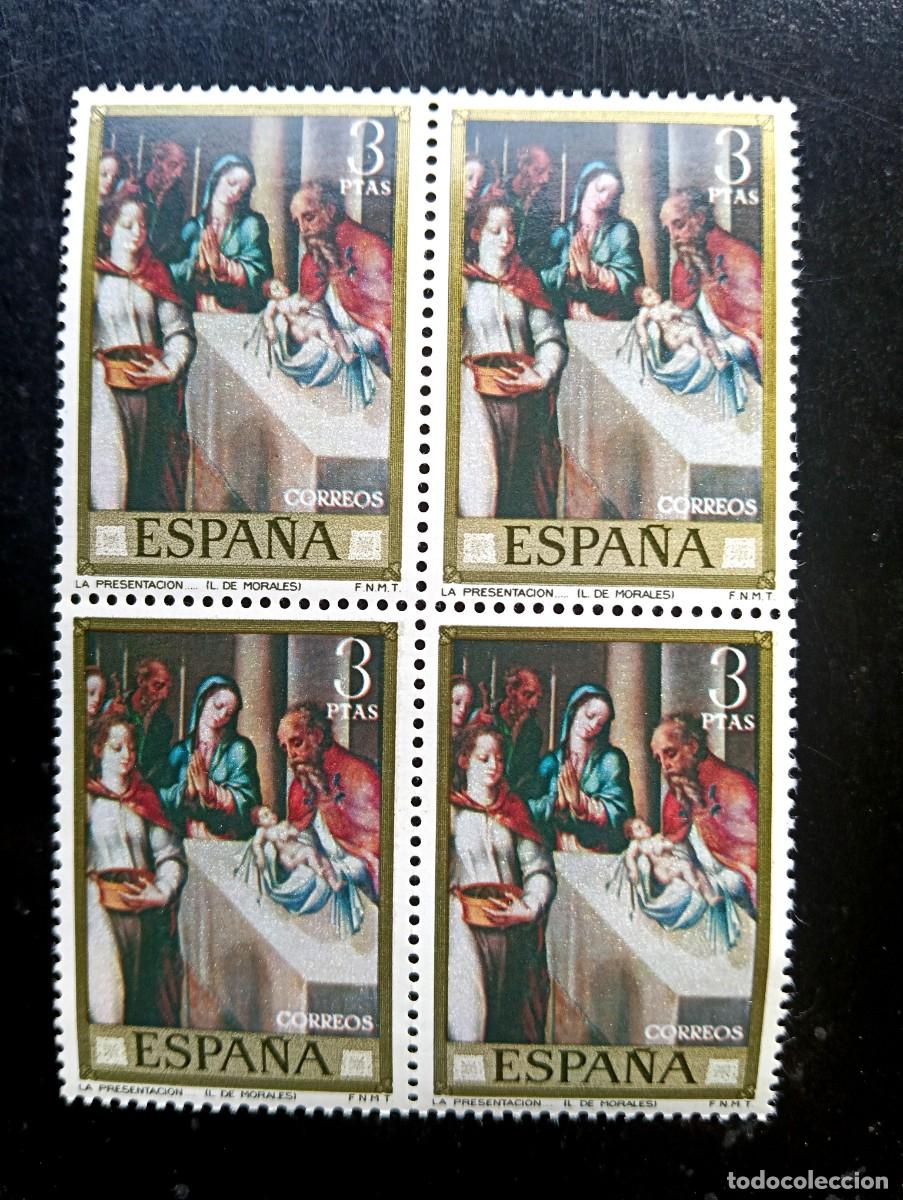 Selos: espa&ntilde;a 1970 - Edifil 19674 - Pintores. Luis de Morales. la presentacion - bloque de 4