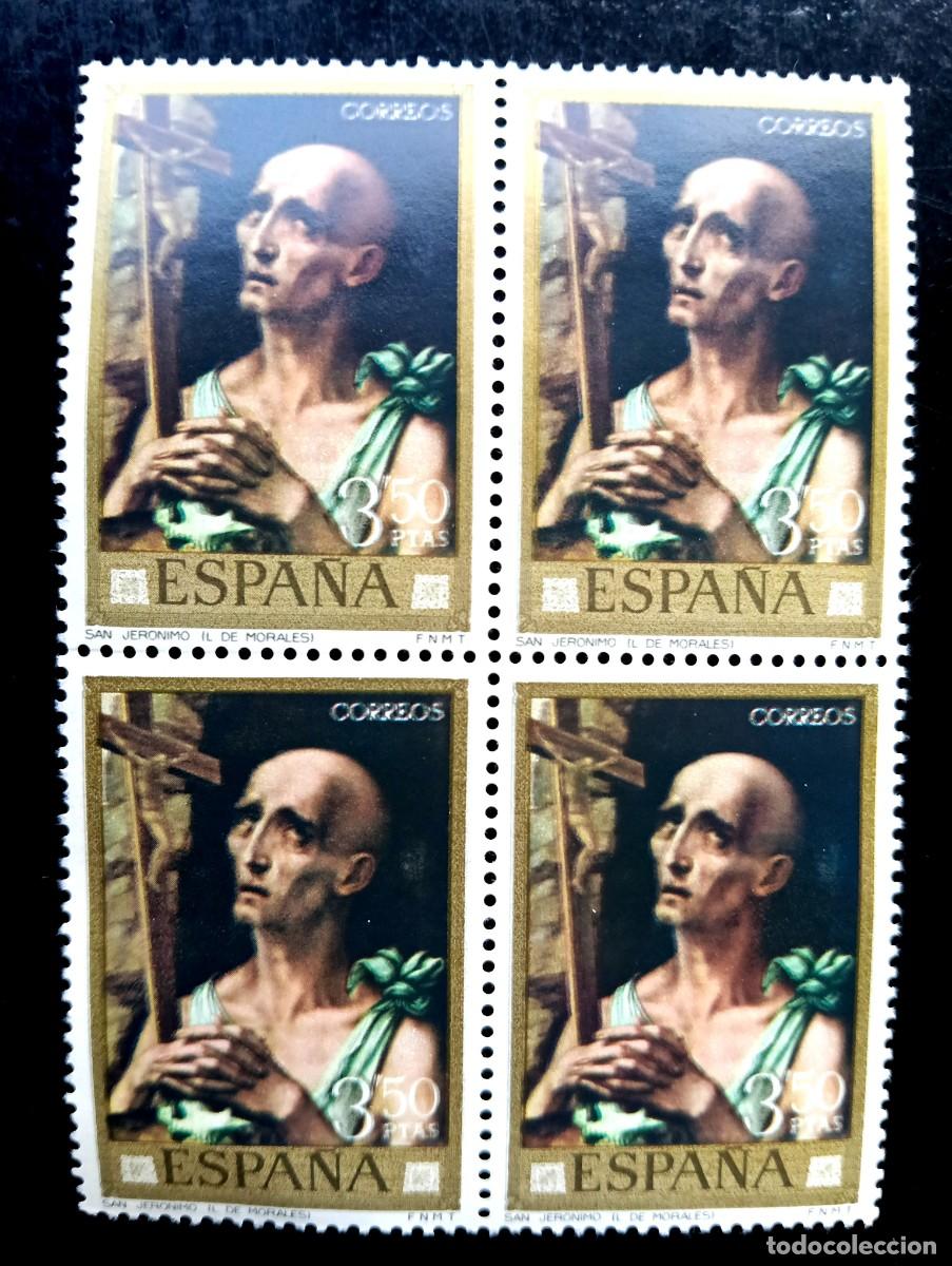 Stamps: espa&ntilde;a 1970 - Edifil 1968 - Pintores. Luis de Morales. san jeronimo - bloque de 4