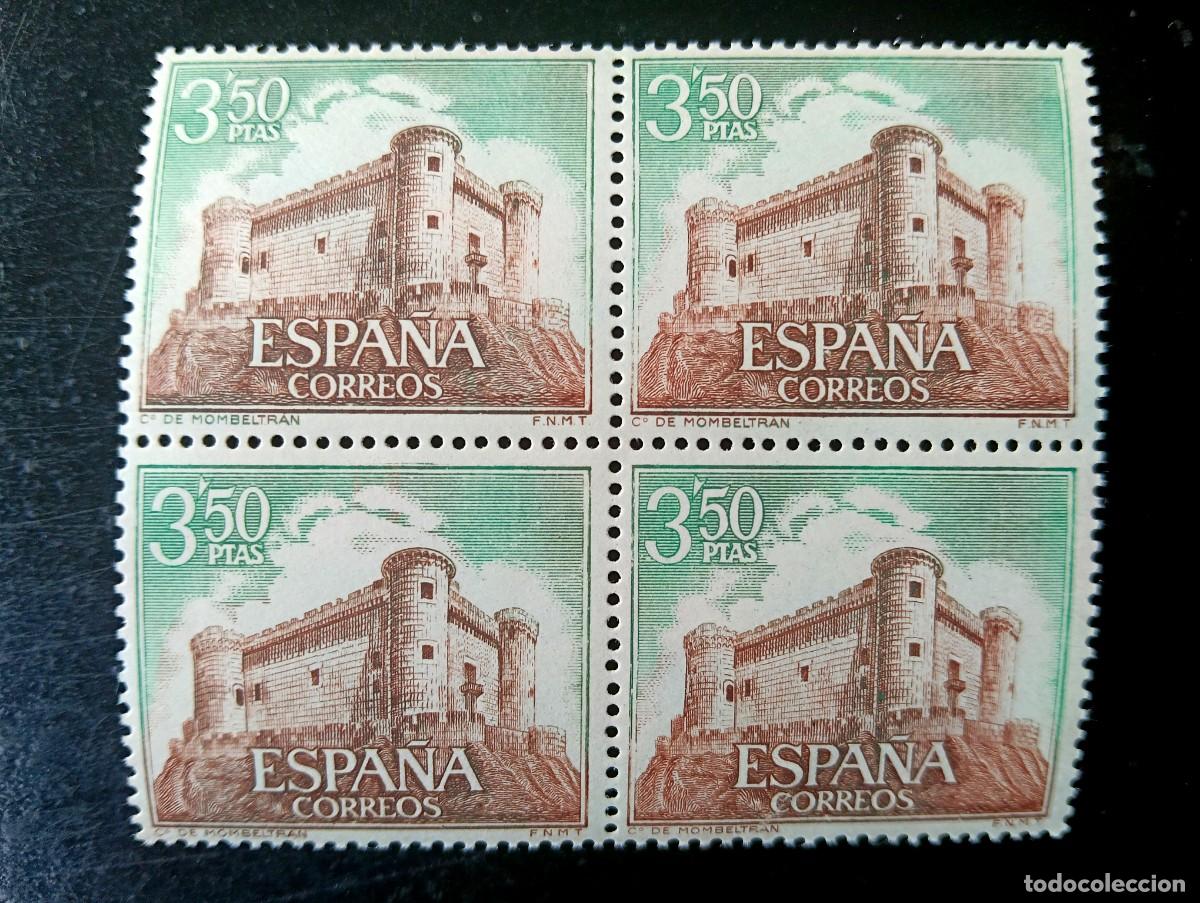 Stamps: Espa&ntilde;a 1970 - Edifil 1979 - Castillos de Espa&ntilde;a. Mombeltr&aacute;n (&Aacute;vila) - Bloque de 4