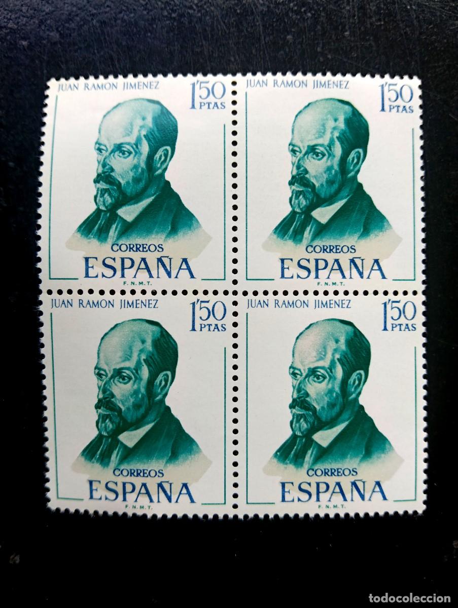 Sellos: ESPA&Ntilde;A 1970 - EDIFIL 1992 - juan ramon jimenez - bloque de 4