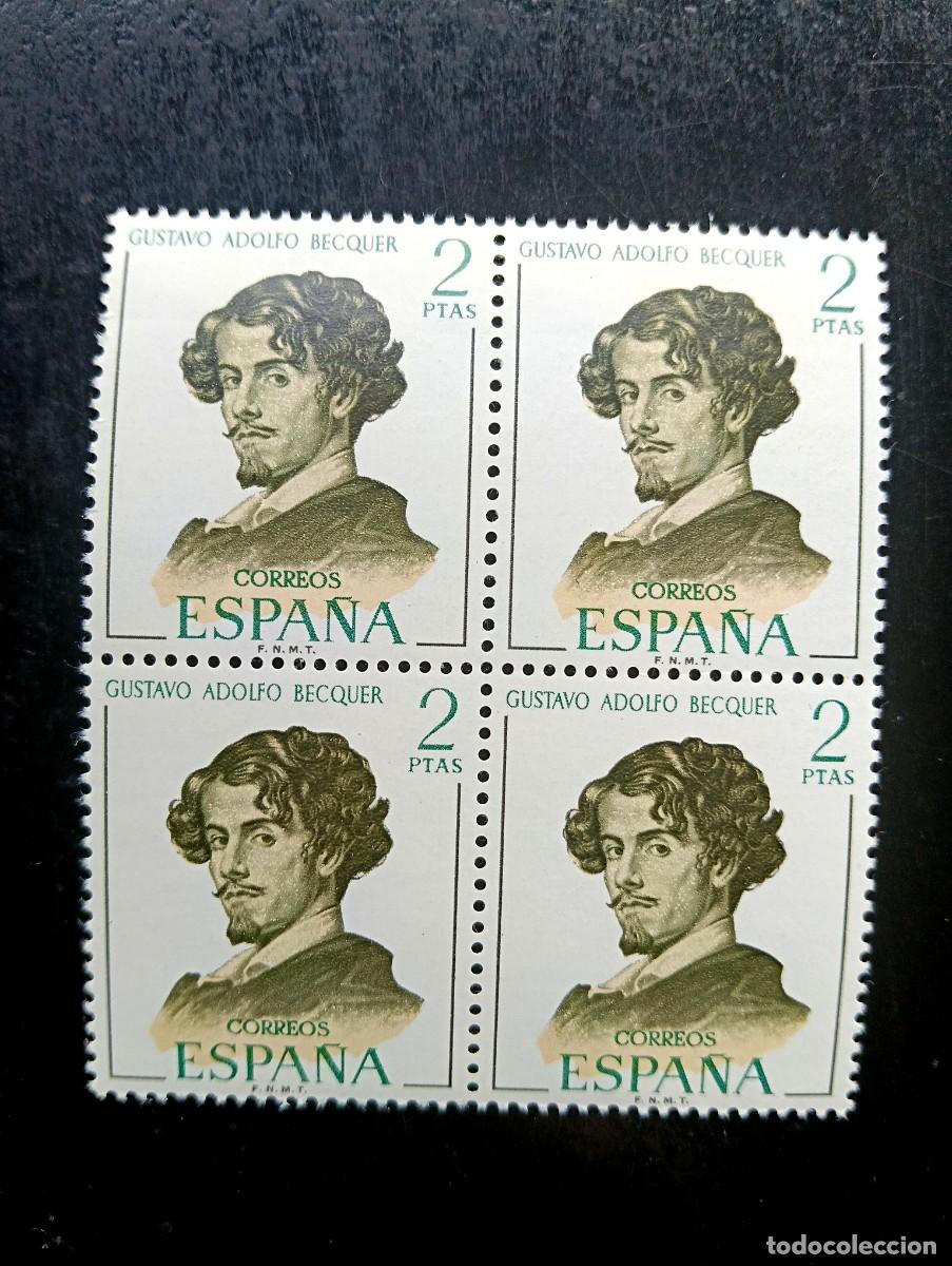 Selos: ESPA&Ntilde;A 1970 - EDIFIL 1993 - gustavo adolfo becquer - bloque de 4