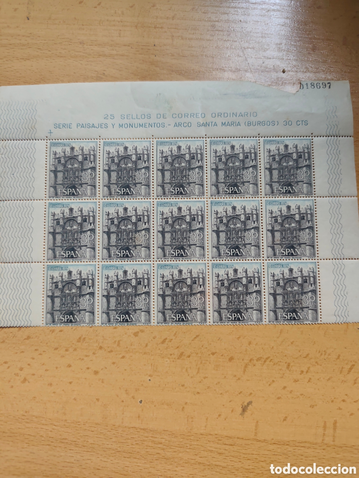Briefmarken: 15 sellos 1644, NUEVO, SIN CH. ARCO DE STA. M&ordf; BURGOS.