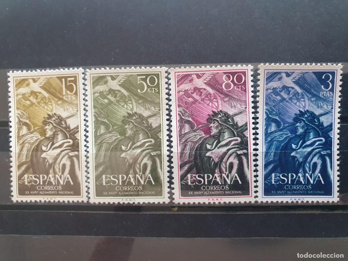 Timbres: SERIE COMPLETA EDIFIL 1187 ** A 1190 ** ALZAMIENTO NACIONAL 1956