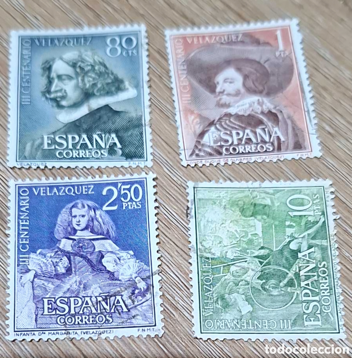 Timbres: Serie de 4 sellos Espa&ntilde;a1344/47 SH III CENTENARIO MUERTE DE VELAZQUEZ