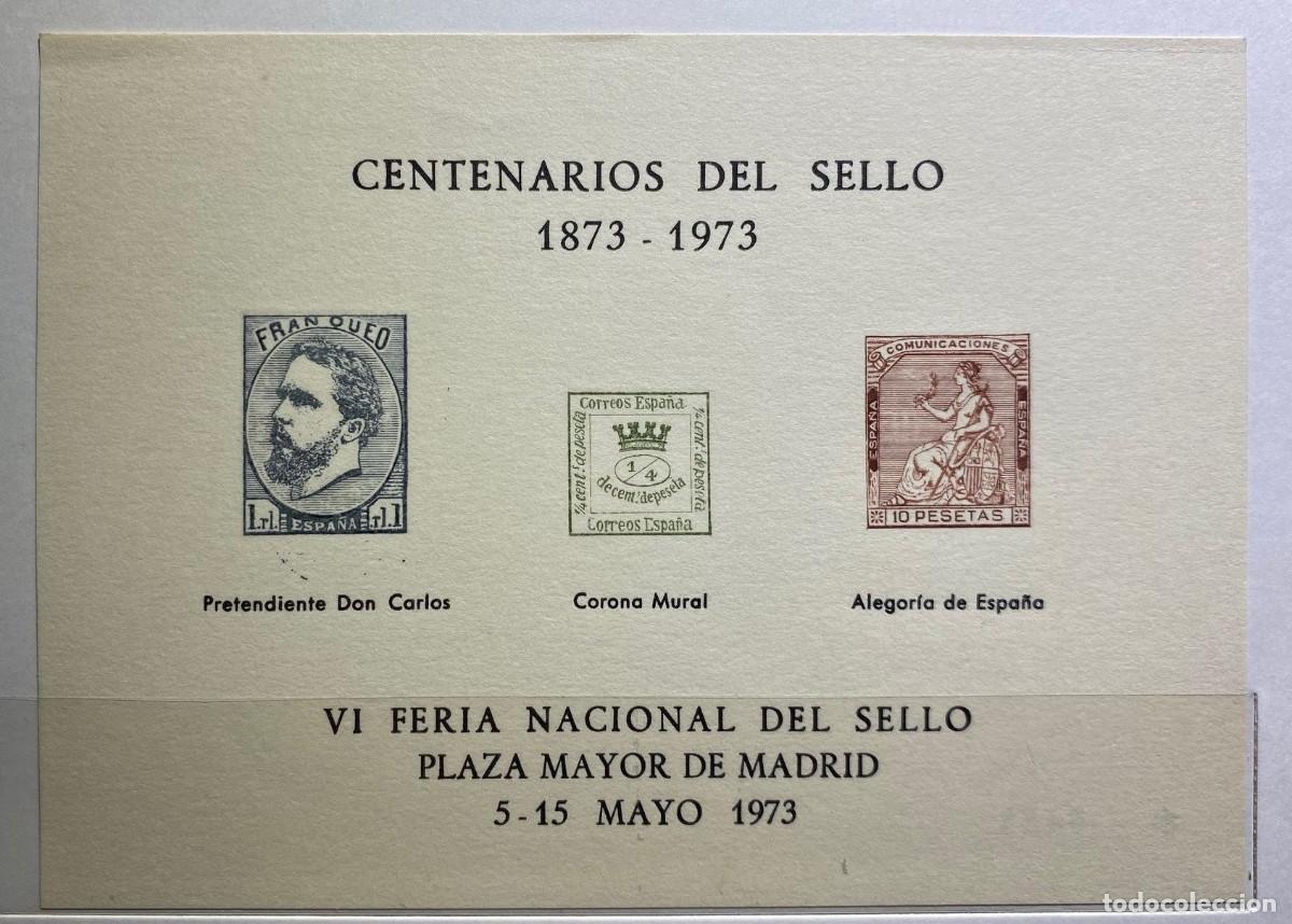 Stamps: Espa&ntilde;a 1973 hoja recuerdo 9