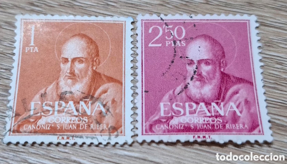 Stamps: ESPA&Ntilde;A 1960 BEATIZACION DEL BEATO JUAN RIVERA EDIFIL 1292/1293 SERIE USADA
