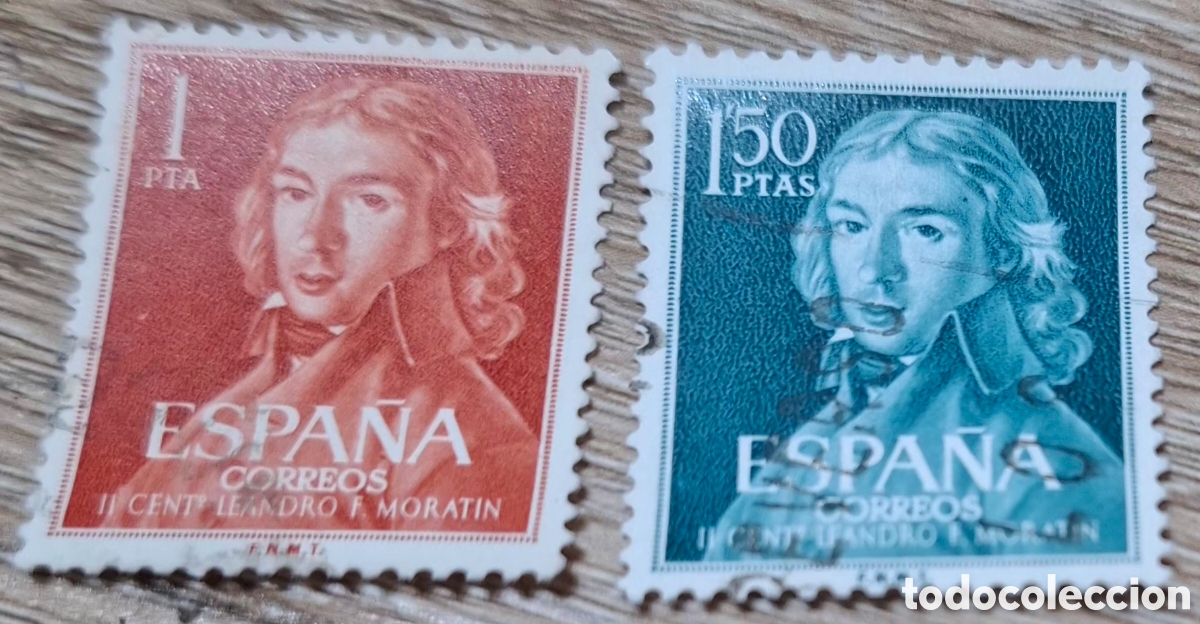 Stamps: serie postal espa&ntilde;ola de 1961 dedicada al II Centenario del nacimiento Leandro Fern&aacute;ndez de Moratin