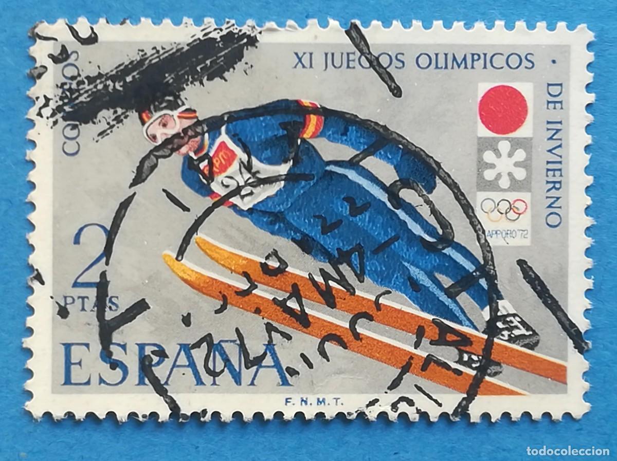 Stamps: XI Juegos Ol&iacute;mpicos de Invierno de Sapporo 1972). Edifil 2074. Usado, sin fijasellos.
